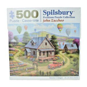 Spilsbury Summer Cottages by John Zaccheo 500 Piece Jigsaw Puzzle Sealed